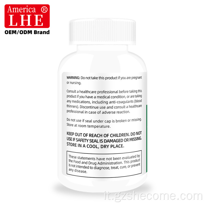 Ginkgo Biloba Supporto delle capsule di Ginkgo Biloba per il cervello